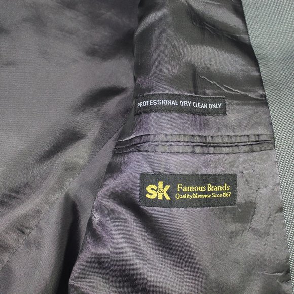 Jones New York Wool / Silk Blend Grey Patterned Jacket Sport Coat 46R - Picture 9 of 9